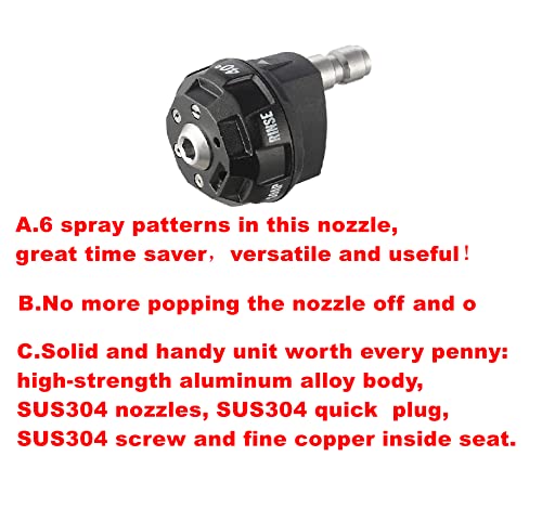 Meteor Blast 6-in-1 Adjustable Pressure Washer Nozzle