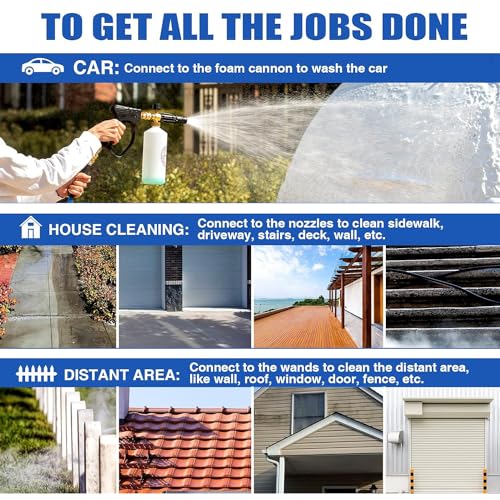 High-Pressure Washer Gun with 5 Nozzle Tips