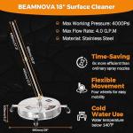 18" Pressure Washer Surface Cleaner with Wheels