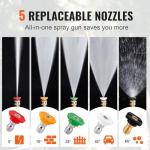 High-Pressure Washer Gun with 5 Nozzle Tips