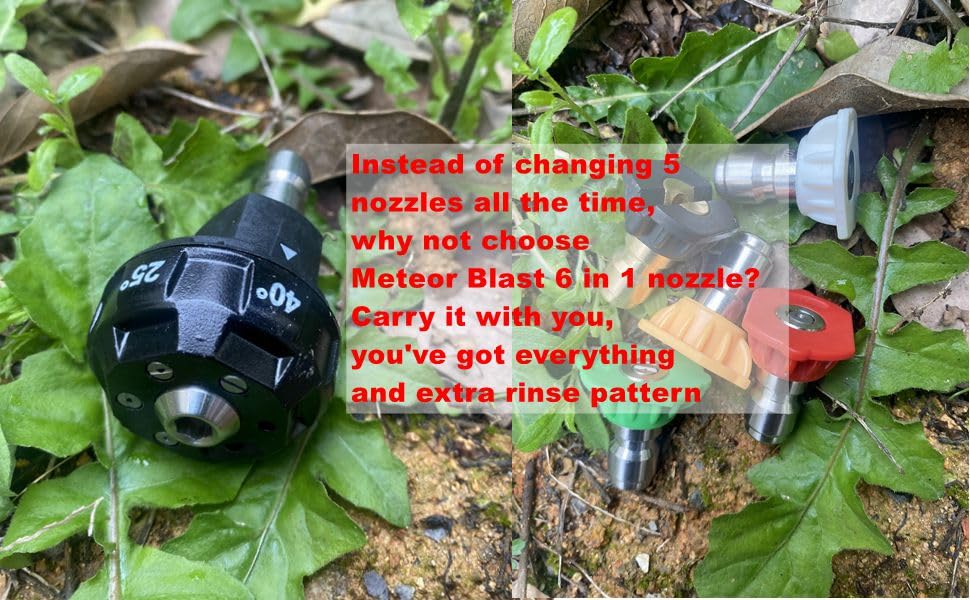 Meteor Blast 6-in-1 Adjustable Pressure Washer Nozzle