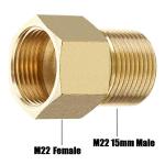 Brass M22 High Pressure Washer Coupler Adapter