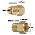 Brass M22 High Pressure Washer Coupler Adapter