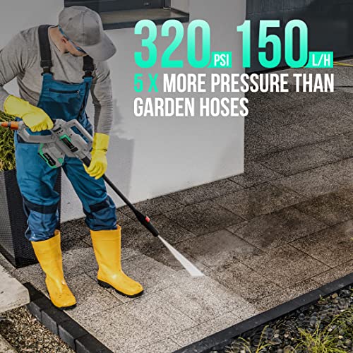 Litheli 20V Cordless Pressure Washer - 320 PSI