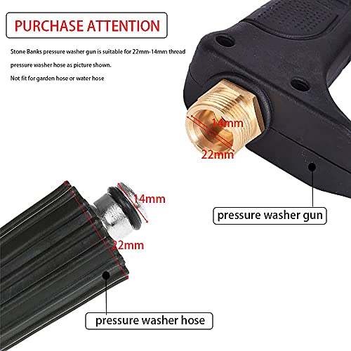 Stone Banks 4000 PSI Pressure Washer Gun with Nozzles