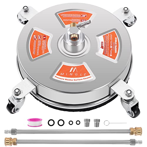 M MINGLE 14'' Pressure Washer Surface Cleaner Attachment