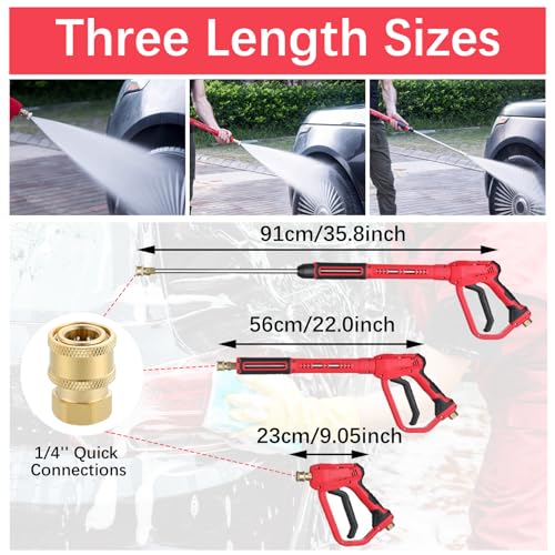 Pressure Washer Long Gun with Extension and Nozzles