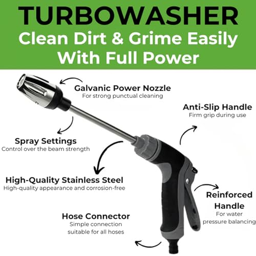 Turbowasher High-Pressure Cleaner for Garden Hoses