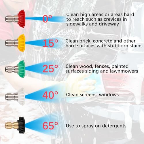 Pressure Washer Long Gun with Extension and Nozzles