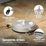 VEVOR 15" Stainless Steel Surface Cleaner with Wheels
