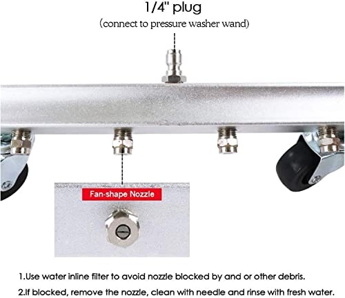 YUET 13" Pressure Washer Water Broom Attachment