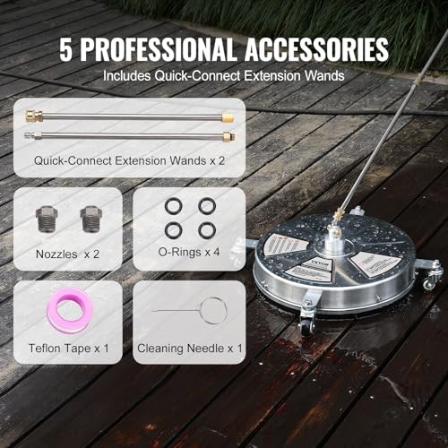 VEVOR 18" Pressure Washer Surface Cleaner with Wheels