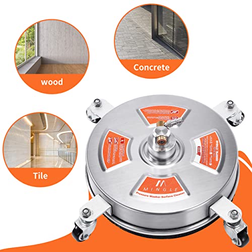 M MINGLE 14'' Pressure Washer Surface Cleaner Attachment
