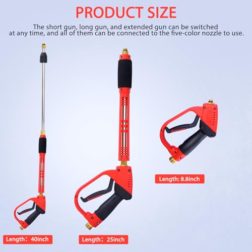 HENYEER 5000PSI Pressure Wash Gun with Nozzles