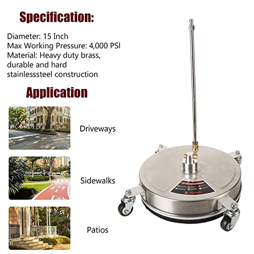 15-Inch Surface Cleaner, 4000 PSI Pressure Washer