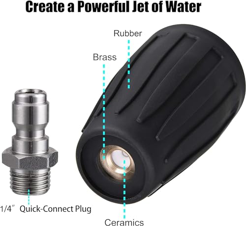 M MINGLE Turbo Nozzle for Pressure Washers, 3600 PSI