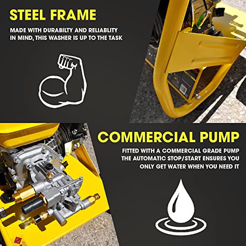 RocwooD 3950 PSI Petrol Pressure Washer - Portable