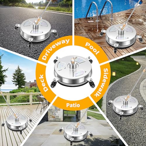 14" Stainless Steel Pressure Washer Surface Cleaner