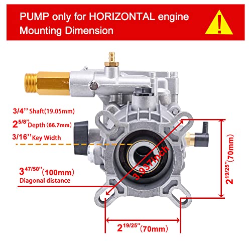 3000 PSI Pressure Washer Pump with Nozzles and Tube