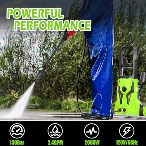 2000W High Pressure Washer with Foam Cannon