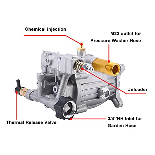 3000 PSI Pressure Washer Pump with Nozzles and Tube