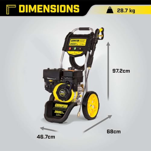 Champion 2600 PSI Petrol Pressure Washer for Patio