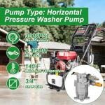 Tool Daily 3/4" Shaft Horizontal Pressure Washer Pump