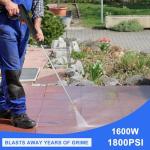Electric Pressure Washer 1800 PSI with Wheels