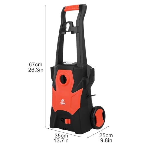 HshDUti 1800 PSI Electric Pressure Washer with Wheels