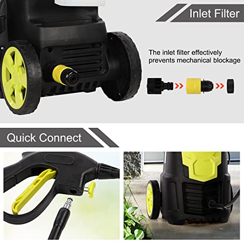 1650W Electric Pressure Washer with Adjustable Nozzle