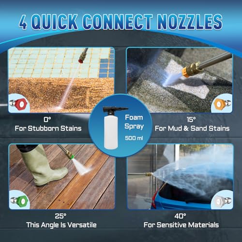 Electric Pressure Washer 4500 PSI with Foam Cannon