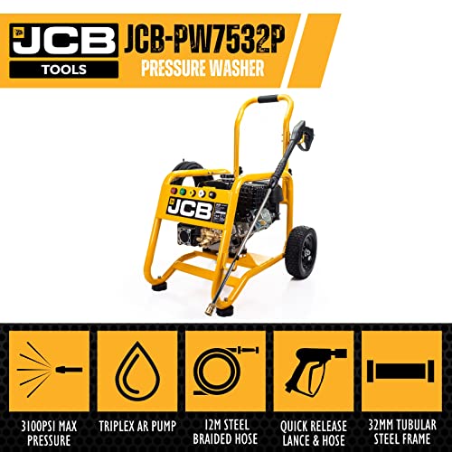 JCB 3100psi Petrol Pressure Washer with 5 Nozzles
