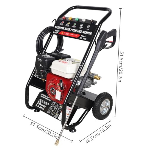 6.5 HP Gas Pressure Washer, 190 Bar Power