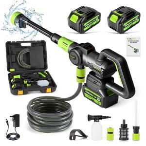 Cordless 652PSI Portable Pressure Washer with 2 Batteries
