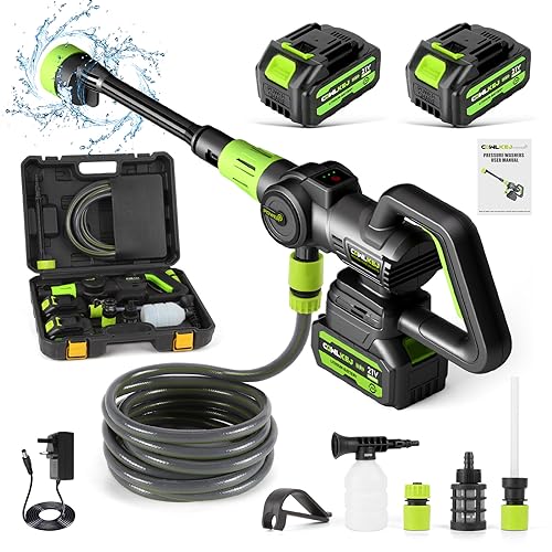 Cordless 652PSI Portable Pressure Washer with 2 Batteries