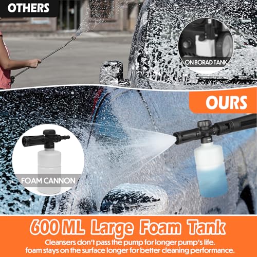 1800W Electric Pressure Washer with Foam Cannon