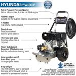 Hyundai 4000psi Petrol Pressure Washer with Accessories