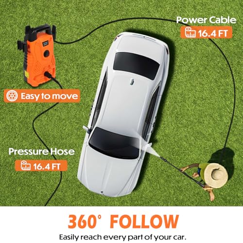1300W Electric Pressure Washer with Foam Cannon