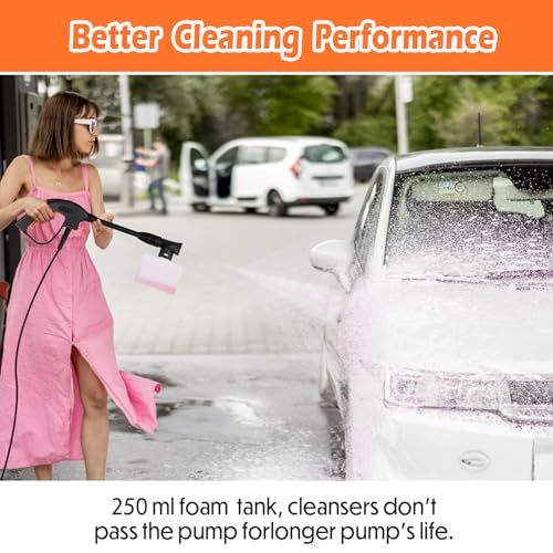 1300W Electric Pressure Washer with Foam Cannon