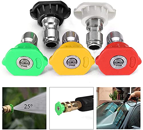 Turbo Rotary Nozzle for Pressure Washers, 5 Tips