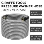 Giraffe Tools 100FT Pressure Washer Hose, 3200 PSI