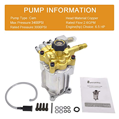 SurmountWay 3400 PSI High Pressure Washer Pump