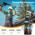 3500PSI Electric Pressure Washer with 2.8GPM Output