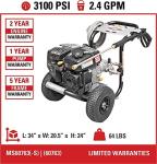 SIMPSON MegaShot 3100 PSI Gas Pressure Washer