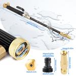 Jet Pressure Washer with 3 Nozzles and Hose