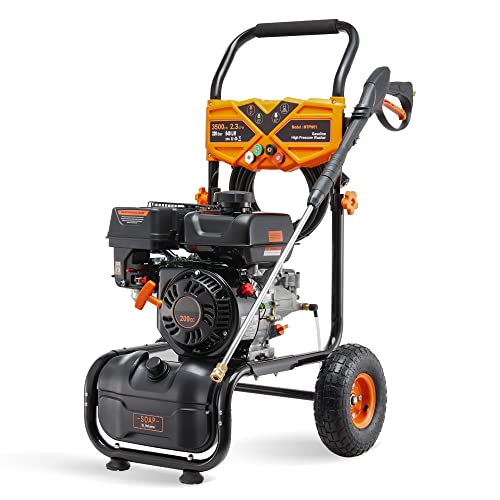 3500 PSI Gas Pressure Washer with 4 Nozzles