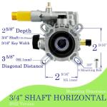 Hurotoms 3000 PSI Horizontal Pressure Washer Pump