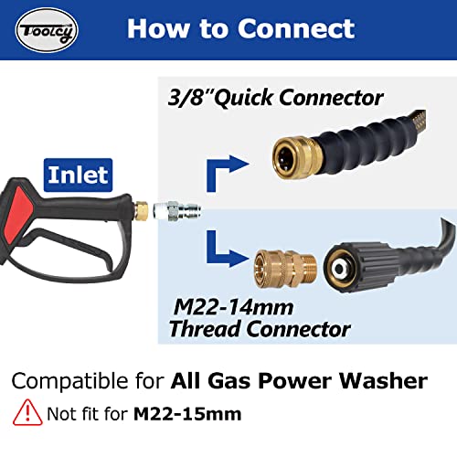 TOOLCY Adjustable Pressure Washer Gun with Nozzles