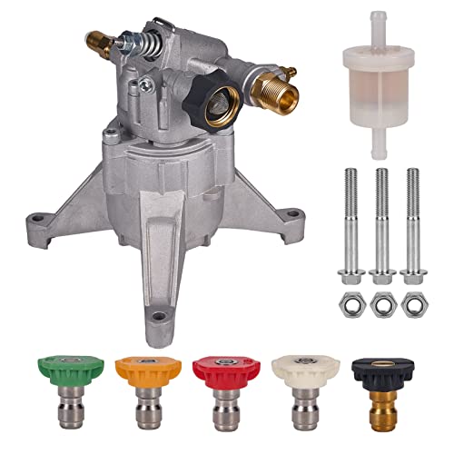 Mikatesi Vertical 7/8" Shaft Pressure Washer Pump 2800-3000 PSI @ 2.5 GPM OEM & Replacement Pump for Power Washer Compatible with 308653045 308653093 308653052 308653078 GCV190 Rear Inlet/Outlet