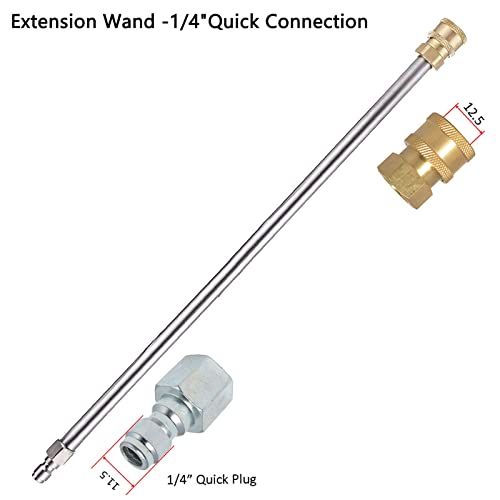Frunimall 12-Inch Pressure Washer Extension Wand
